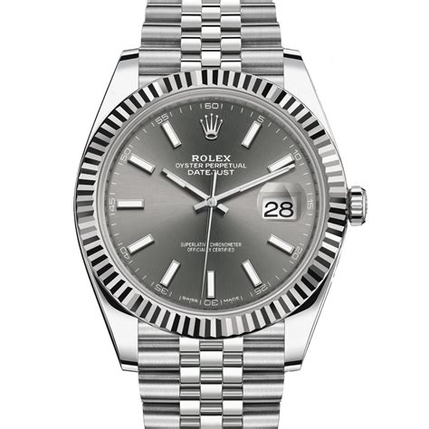 rolex datejust 41mm rhodium.